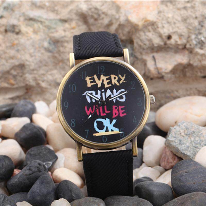 Fashion Women Men Unisex Analog Quartz Sport Wrist Watch Watches Black Malaysia