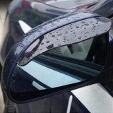 Black 2pcs Universal Car Rear View Side Mirror Rain Board Sun Visor Shade Shield