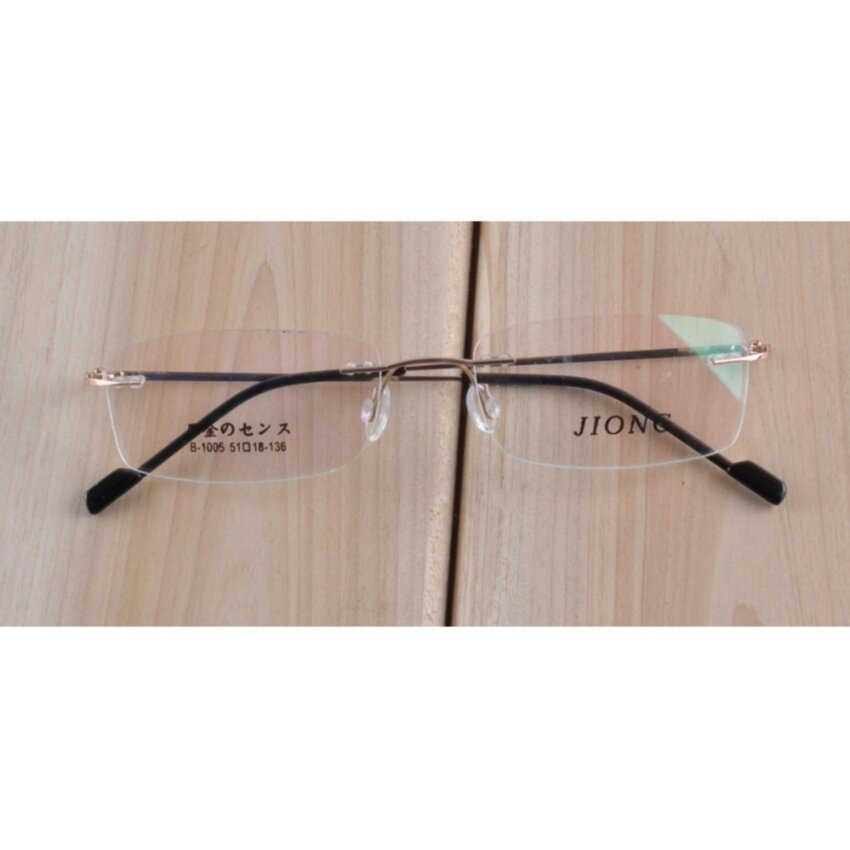 Fleksibel Kacamata Tanpa Bingkai Kacamata Optik Resep
Glassesspectacle untuk Wanita dan Pria Frame 1003 Kacamata Gold Warna