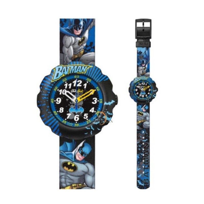 FlikFlak by Swatch ZFLSP003 BATMAN IN THE DARKNESS Kids Fashion Watch Malaysia