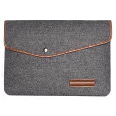 Untuk HP IBM Mac Book Air/Pro Wol Merasa 13 Inci Sarung Laptop Case Tas Ukuran: 34X24 Cm-Abu-abu Gelap