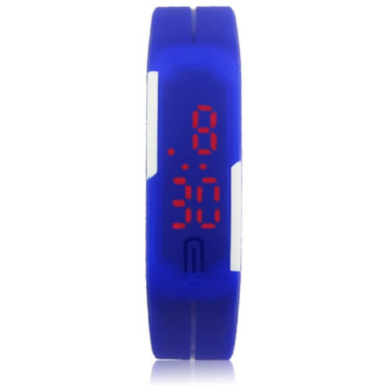 Foreign Trade Explosion Models Silicone LED Students Electronic Bracelet Watch (Blue) Malaysia