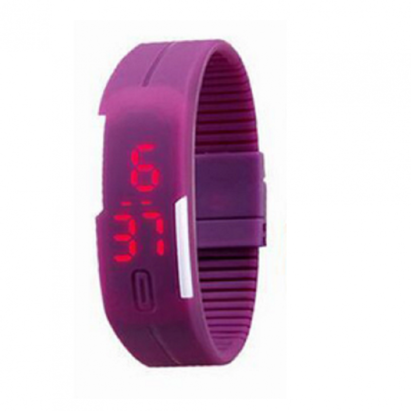 Foreign Trade Explosion Models Silicone LED Students Electronic Bracelet Watch (Purple) Malaysia