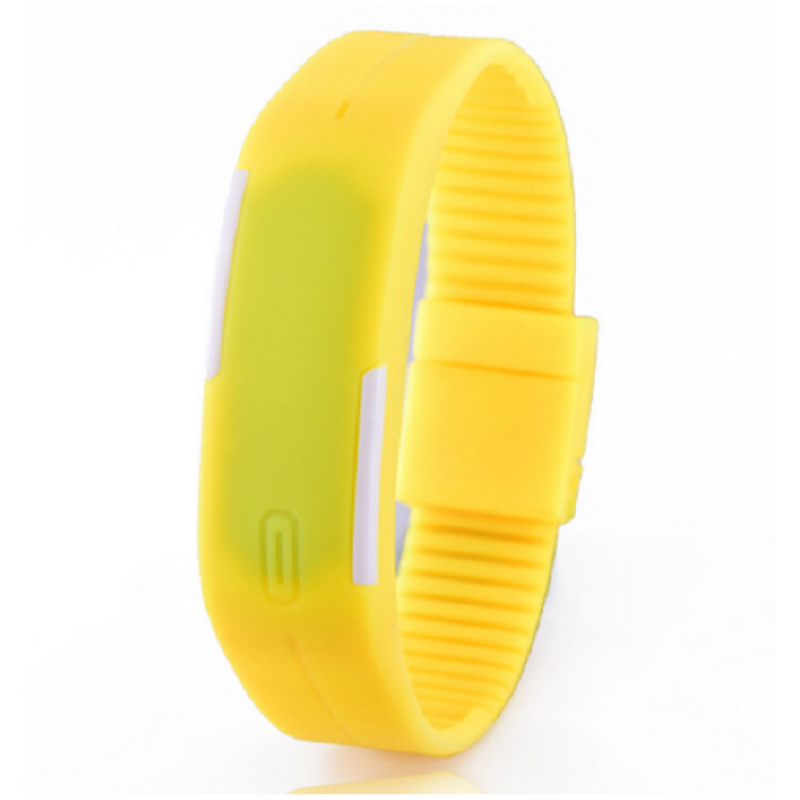Foreign Trade Explosion Models Silicone LED Students Electronic Bracelet Watch (Yellow) Malaysia
