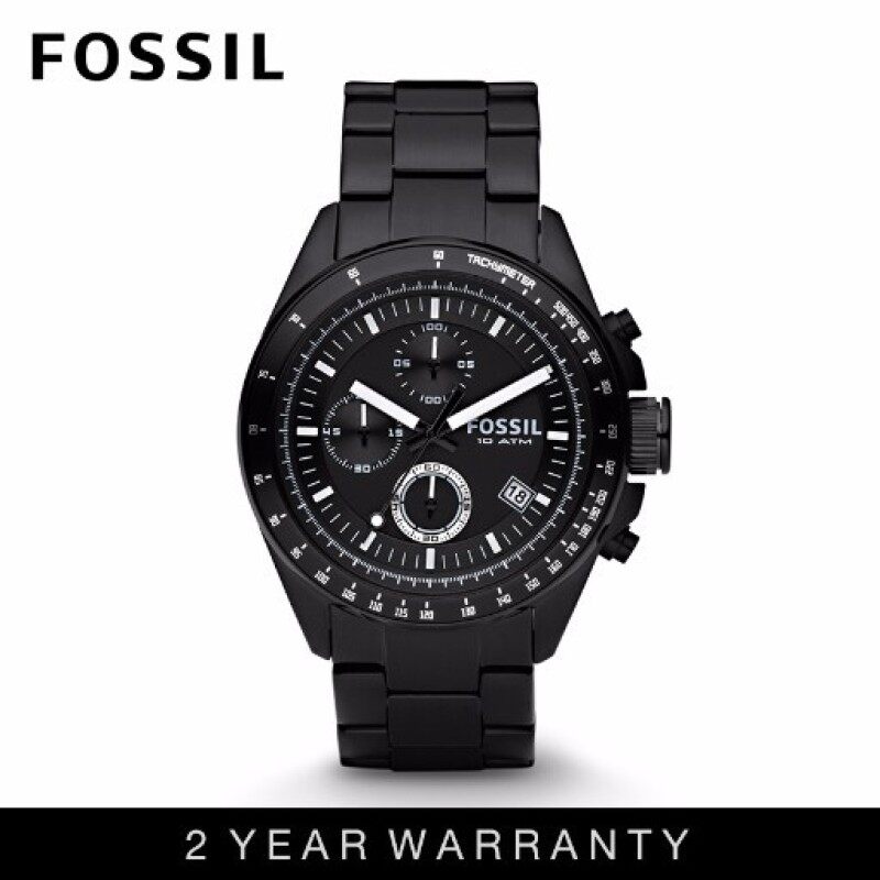 Fossil CH2601 Mens Decker Chronograph Black Stainless Steel Watch Malaysia