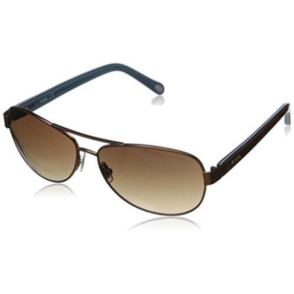 Fossil FOS2004S Aviator Sunglasses,Matte Brown,58 mm - intl