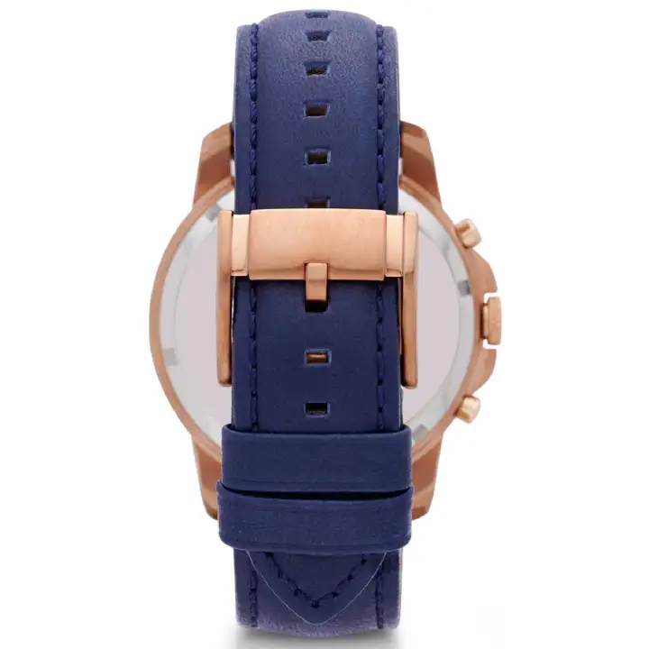 grant sport chronograph blue leather watch