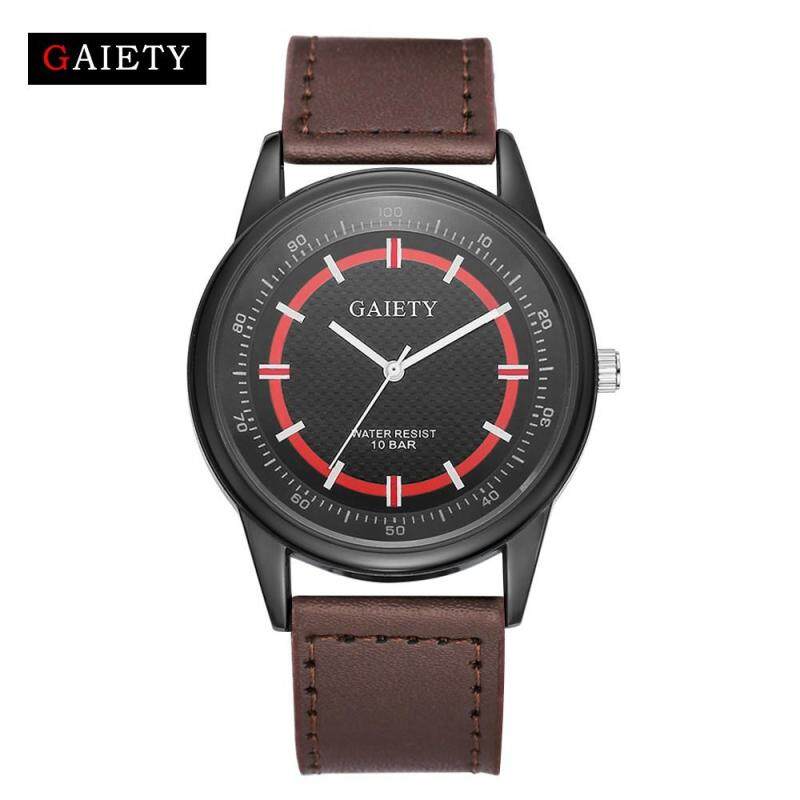 GAIETY G039 Retro Design Luxury Mens Watch Stainless steel Leather Analog Quartz Watches Coffee Malaysia