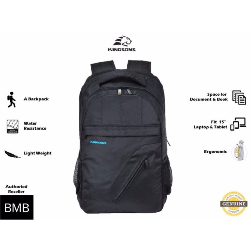 EverCute Genuine Authentic Direct Ship from Malaysia Kingsons Shockproof Air Anti-Thief Travel Outdoor Business Casual 15.6 Inch Waterproof Laptop Backpack For Men Women Computer Bag KS6141W