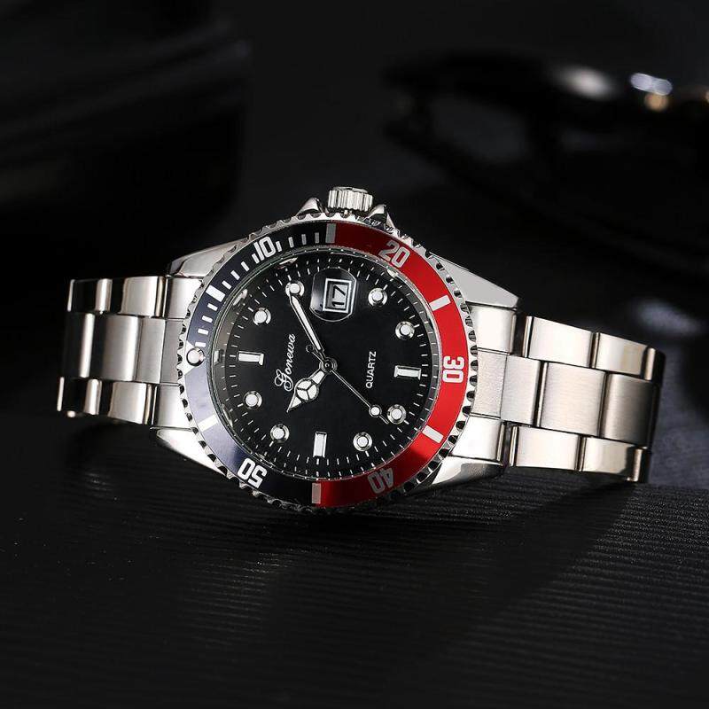 GONEWA Men Fashion Military Stainless Steel Date Sport Quartz Analog Wrist Watch Malaysia