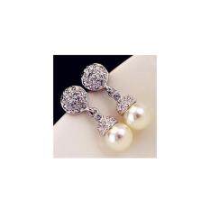 Women Clip Earrings At Best Price In Grace Jun New Fashion Full Rhinestone Simulated Pearl Clip On Earrings No Pierced Ear For