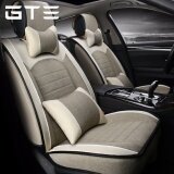 5 Seats Car Seat Cover Front+Rear Cushion Linen W//Pillows For All Weather Size L