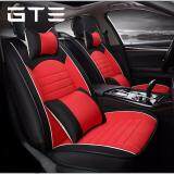5 Seats Car Seat Cover Front+Rear Cushion Linen W//Pillows For All Weather Size L
