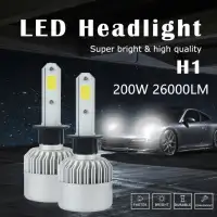 H1 LED Light Car Headlight Auto Head light Lamp CREE 200W 26000lm Fog Light LED Headlight Bulbs Head Lamp 6500K White Super Bright