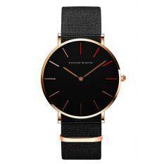 Hannah Martin Unisex Casual Wristwatch Round Dial Waterproof Quartz Watch with Leather Strap for Students Style:HM-1230-HR-FN Malaysia