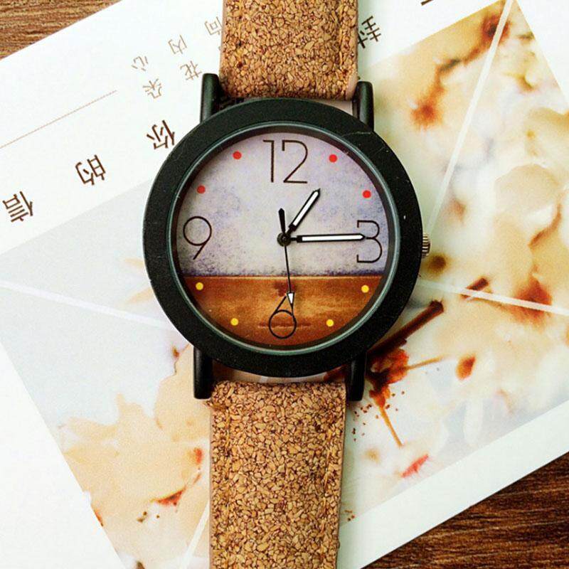 Nơi bán Harajuku Graffiti Pattern Leather Band Analog Quartz Vogue Wrist Watches Gifts