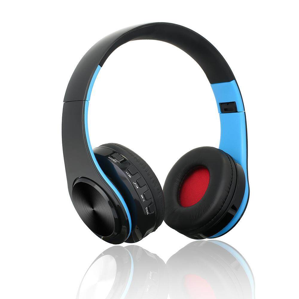 Hazobau Bluetooth Headset, lebih-Telinga Nirkabel Berkabel Stereo Headphone Dukung Kartu TF Kebisingan Cancelling Dibangun Di-Dalam Mikropon Tangan-Bebas Telepon Panggilan olahraga Game Buah Earphone-Internasional