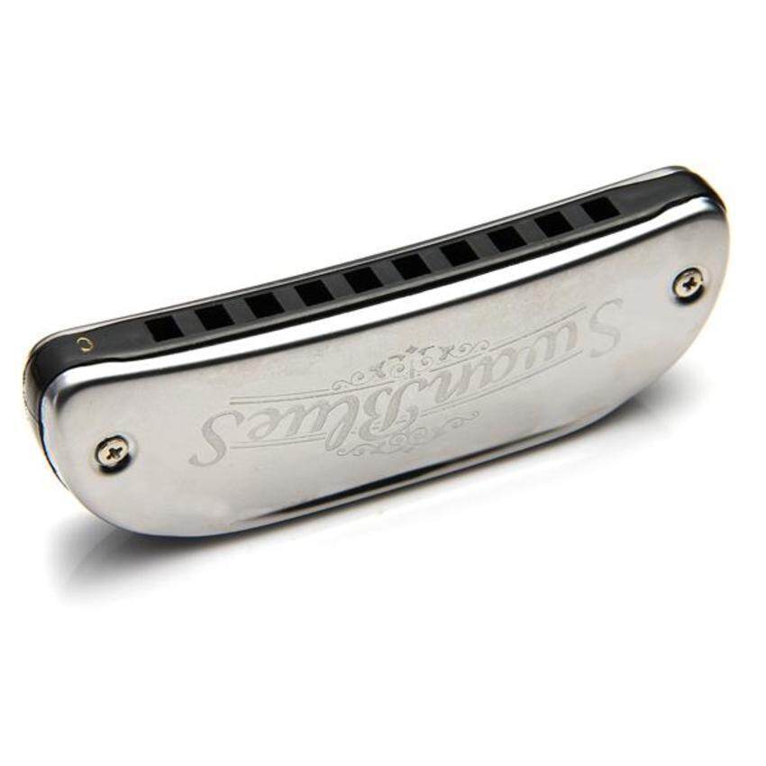 VR_Tech 10 Lubang Diatonis Blues Harpa Harmonika Kunci C 20 Nada Bentuk Kapal-Intl
