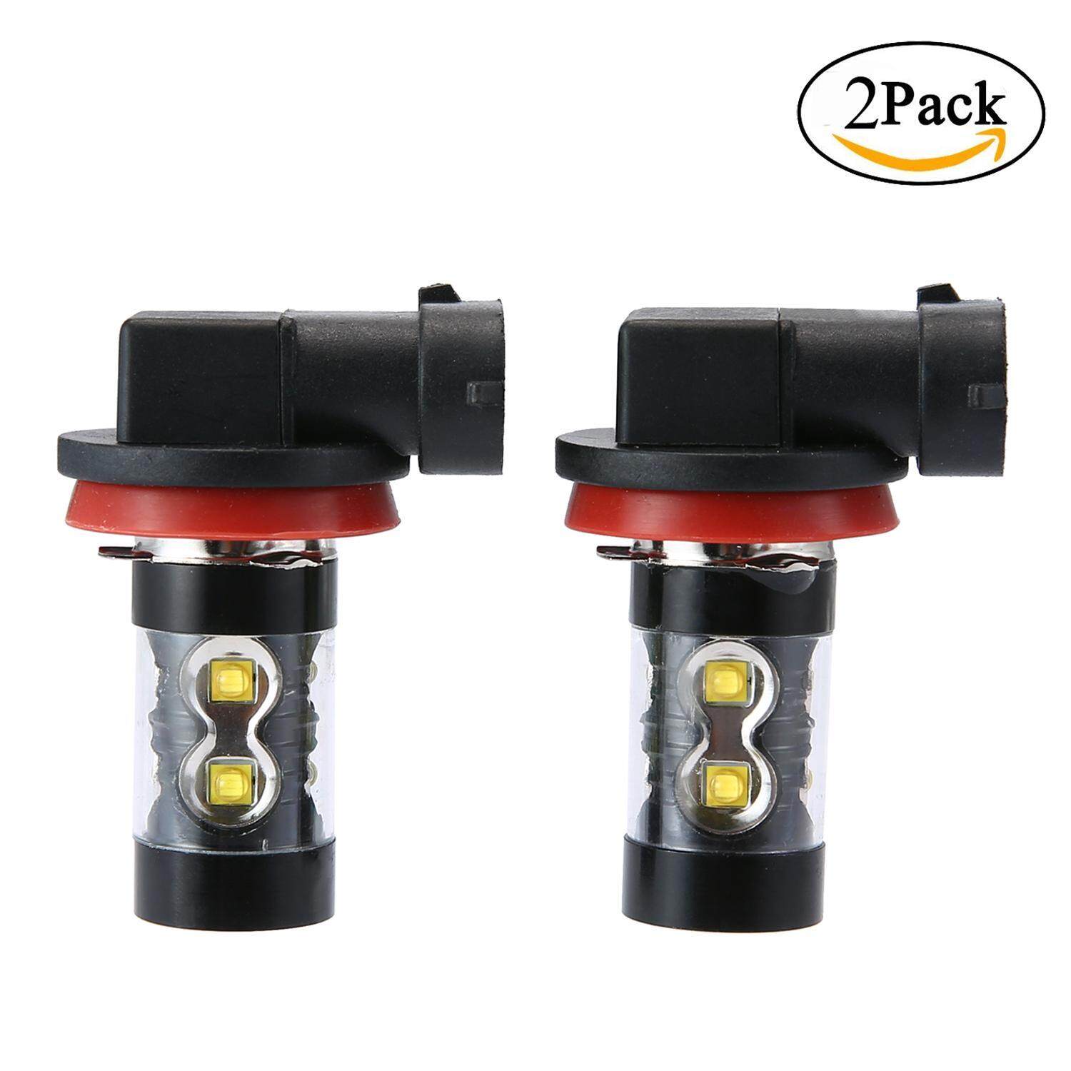 Honghui LED Kabut Ringan H11, super Cerah Tinggi Daya 50 W 6000 K LED Putih untuk Kabut atau Lampu Jalan Siang Hari Lampu, 2 Pieces-Internasional