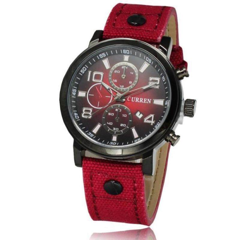 Hot Sale!CURREN Business Sport Military Canvas Waterproof Quartz Brand Wrist Watch RD Malaysia