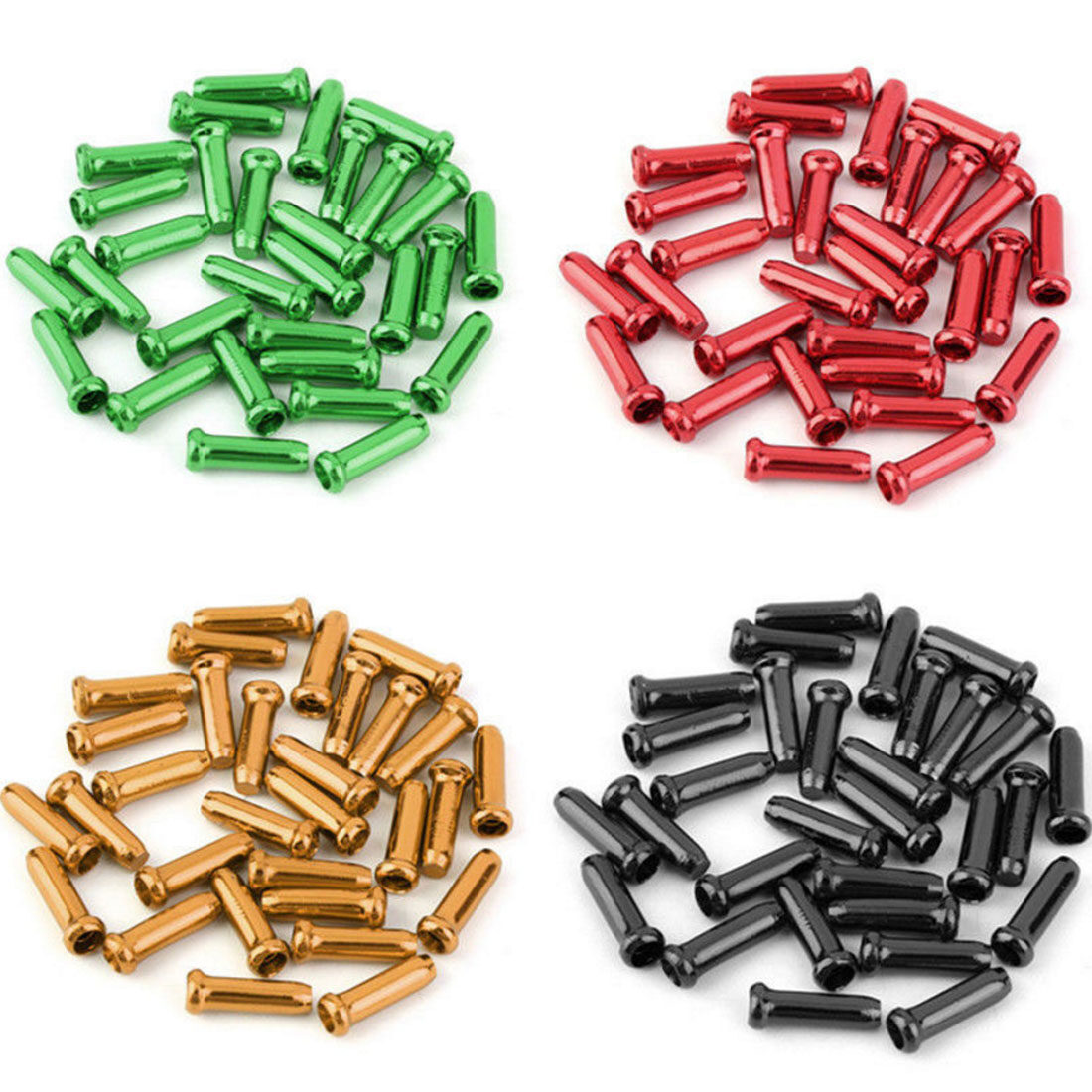 Seksi Jual 10 Pcs Aluminium Paduan Sepeda Sepeda Rem Kabel Tips Crimps Sepeda Derailleur Shift Akhir Topi Inti-Internasional