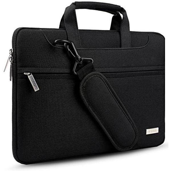 Hseok HSEOK 14 - 15.6 Inch Laptop Shoulder Bag Briefcase for 15 MacBook Pro 2016 / 14 - 15 ASUS Acer Lenovo Dell HP Toshiba Chromebook Computers Protective Case Cover Bag Handbag,Black - intl