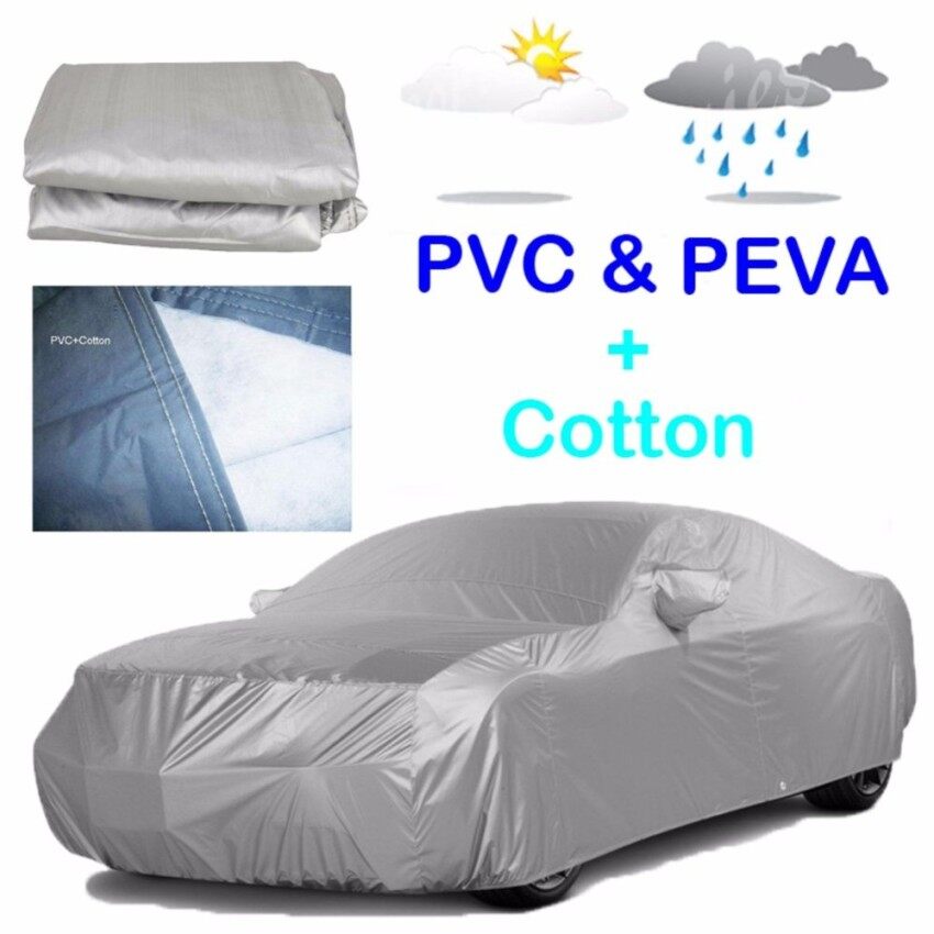 Jaguar XE 2.0 Kualitas Tinggi PEVA PVC Lapis Ganda Ganda Thicknesscar Perlindungan Menyeluruh Tahan Air Anti Sinar UV Tahan Debu Vehicleprotection Meliputi Abu-abu-XXL Ukuran 533X178X119 Cm
