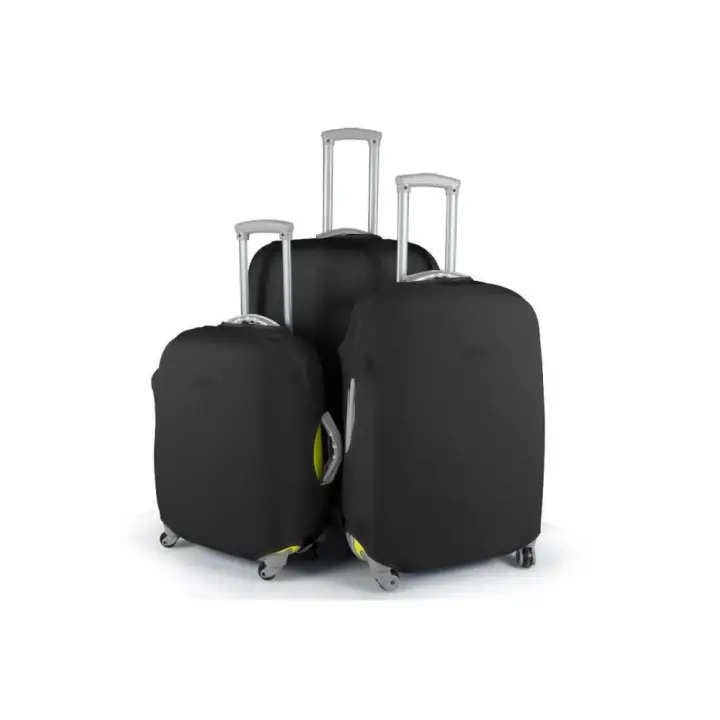 black shiny suitcase