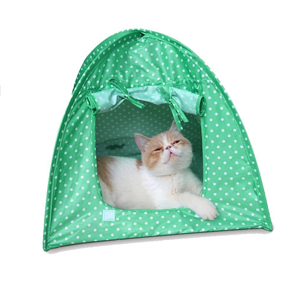Kacoo Foldable Cute Dots Cat Houses Portable Travel Outdoor Indoor Pet Tent For Kitty Or Small Dog - Intl By Kacoo.