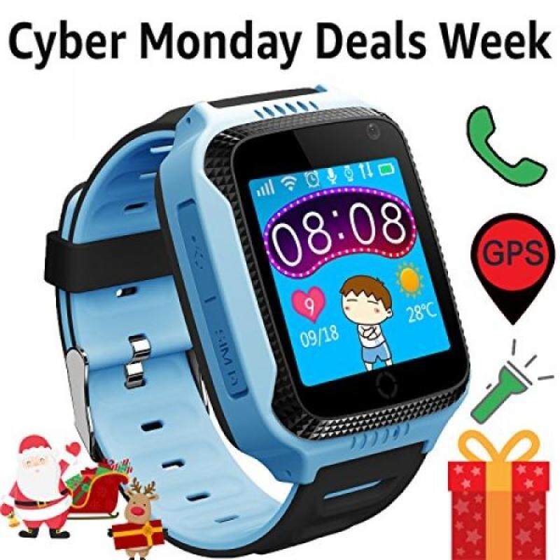Kids Smart Watch with Camera GPS Tracker for Boys Girls Maths Game Alarm Clock Cell Phone Call Children Learning Wrist Watches Wearable Bracelet Compatible with Android iPhone (01 G3S Blue) Malaysia