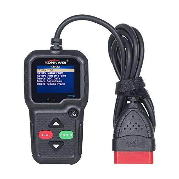 KW680 Penuh OBD2 Fungsi Odb 2 Alat Diagnostik Mobil Mesin Fault Kode Pembaca-Scan Alat untuk Lampu Mesin Cek dengan O2 Uji Sensor dan Monitor On-Babi Hutan Test-Internasional