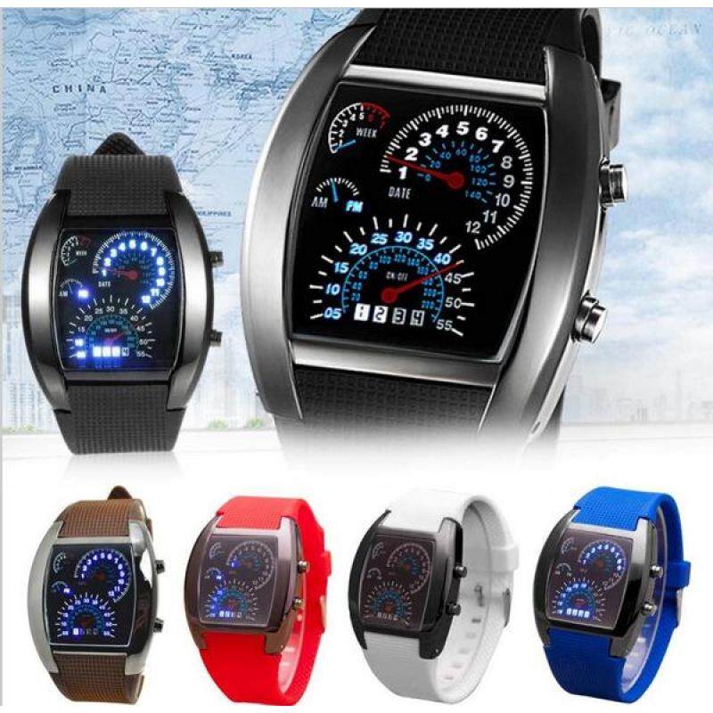 Fantastic Flower Lackingone Fashion Casual Silicone LED Digital Watches For Men (Size/Style:One Size ??Color??Black) Malaysia
