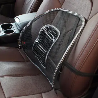 Large Black Cool Mesh Cloth Car Seat Cushion Lumbar Office Chair