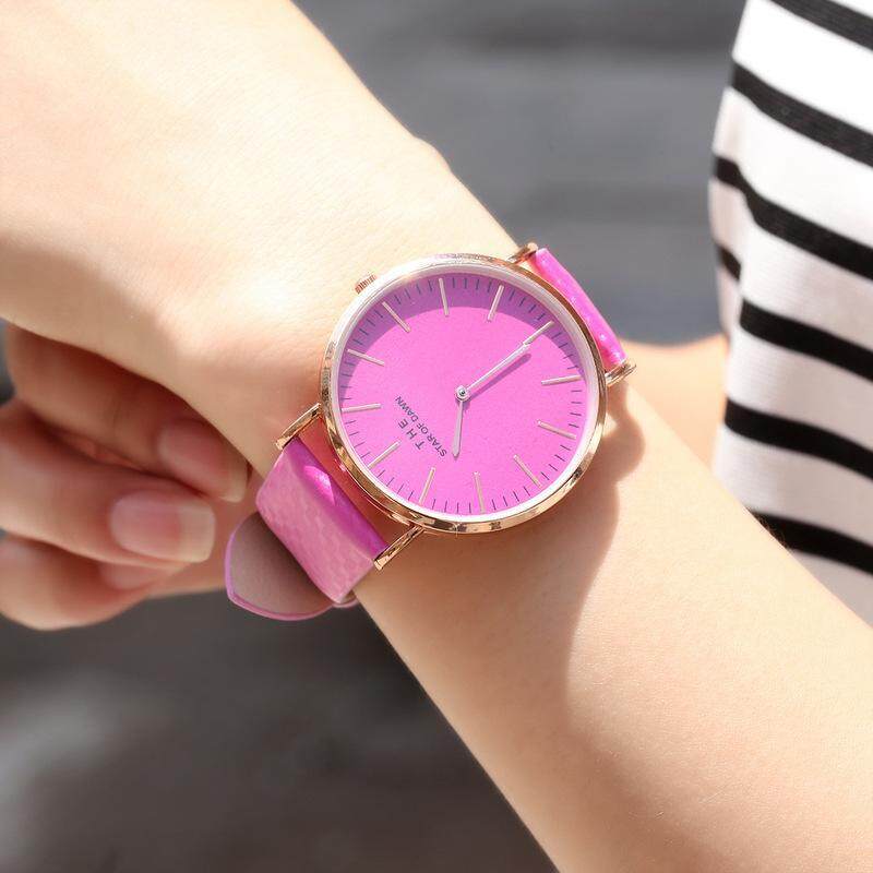 Leather Band Changing Color Quartz Movement Couple Wristwatches In The Sun Malaysia
