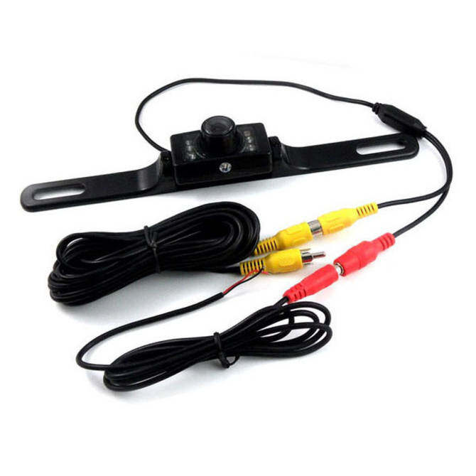 Linko Vehicle Professional Parking System Kit 7 inch Car Monitor 12V / Car Plate Mount Rear View Camera w/ Free 5M Video Cable