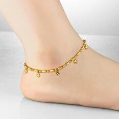 Love Heart Pendant Exquisite Small Fresh Simple Wedding Anklet Bracelet Copper 18 K Gold Plated Foot Anklets Designs for Women