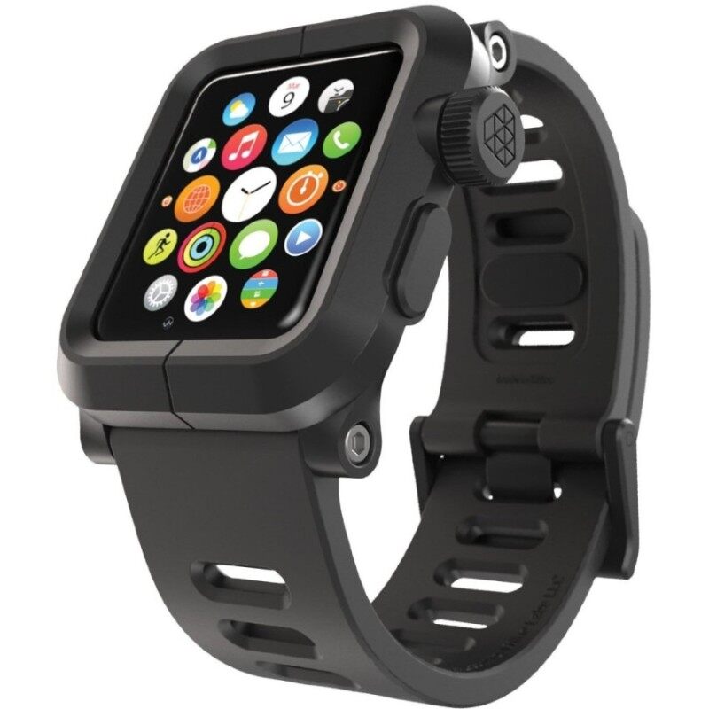 LUNATIK EPIK Polycarbonate Case and Silicone Strap for Apple Watch42mm. Black/Black Malaysia