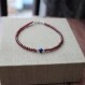 Membuat untuk Memesan Merah Garnet Kristal Alami Anggur Gelang Wanita Daftar Nyalakan Gelang-Internasional