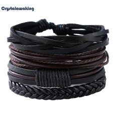 Men Bracelets At Best Price In Malaysia Www Man European Hot Retro Multilevel Cowhide Handmade Woven Bracelet