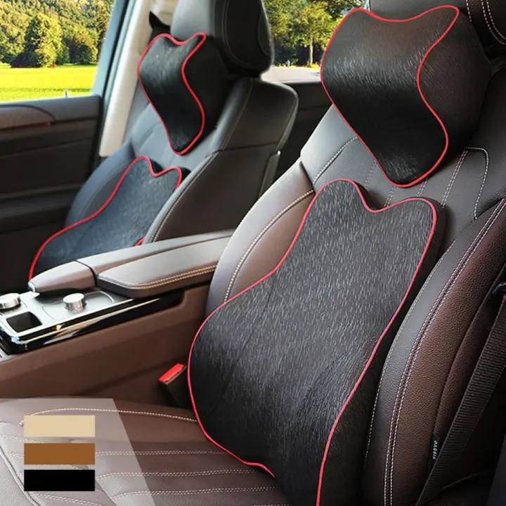 Memory Foam Car Seat Cushion Lumbar Back Support Head Rest Neck