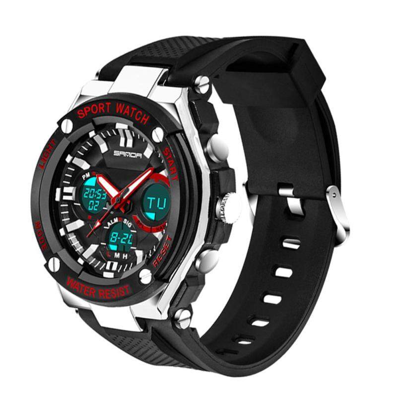 Men Digit Electronic Shake Waterproof Analog Quartz Watch for SANDA (1) Malaysia