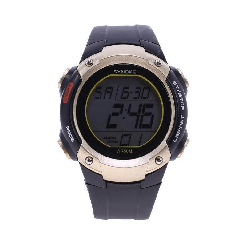 Men Digital Watches Sports Multifunction Students Luminous Watch(Gold) Malaysia