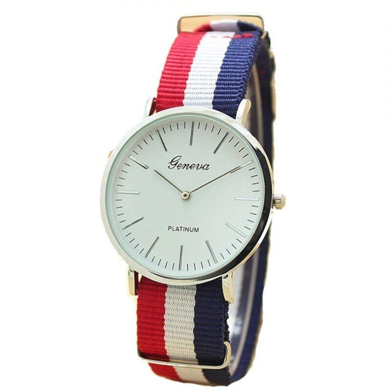 Men Fashion Casual Geneva Fabric Nylon Canvas Military Male Quartz Wrist Watch 1 Malaysia