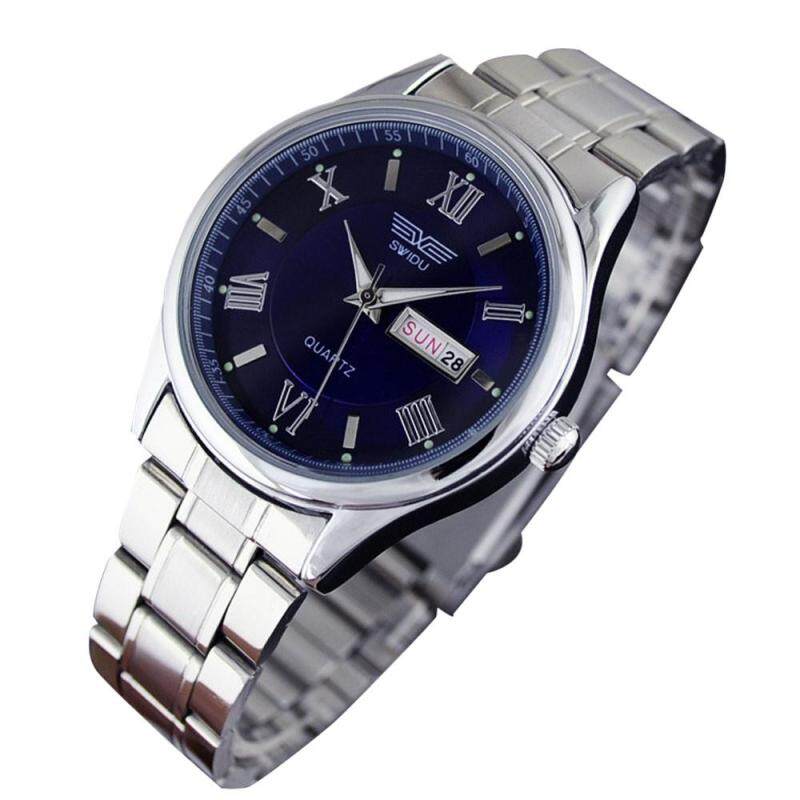 Mens Hands Luminous dial Date Stainless Steel Bracelet Watch Malaysia