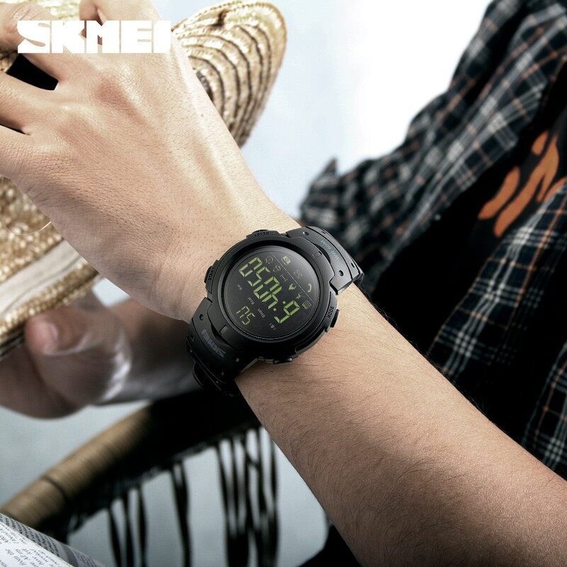 Pria Olahraga Pintar Jam Tangan Merek Modis Alat Pengukur Langkah Jarak Jauh Kamera Kalori Bluetooth Smartwatch Pengingat Digital Jam Tangan-Internasional