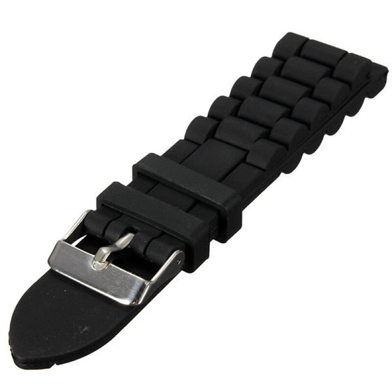 Mens Military Silicone Rubber Diving Sport Wrist Watch Band Strap 22mm Malaysia