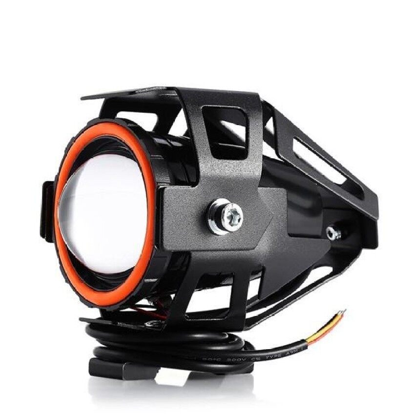 MHS 125 W 12 V 3000Lm U7 LED Kabut L Mengubah Eagle Eye Motorcycleheadlight Hitam Lampu Merah