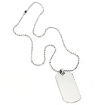 mens silver dog tag chains