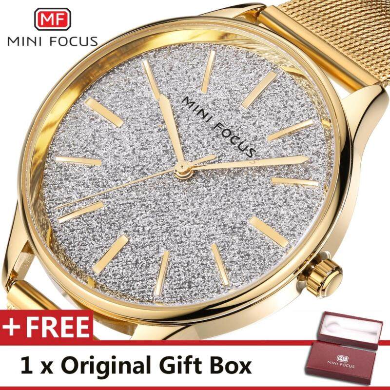 MINI FOCUS Top Luxury Brand Watch Famous Fashion Dress Cool Women Quartz Watches Calendar Waterproof Stainless Steel Wristwatch For Female MF0044L.01_FZ1 Malaysia