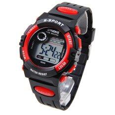 Multifunction Waterproof Kids Boys Girls Sports Electronic Digital Watch Watches Red Malaysia